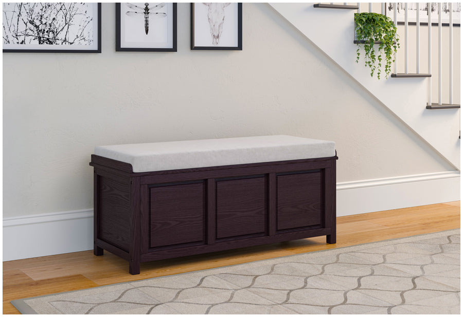 closed storage chest bench in hallway