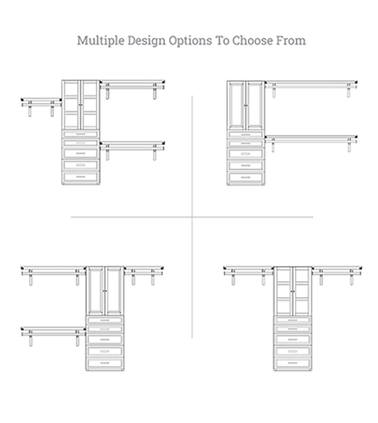 closet system multiple configuration options