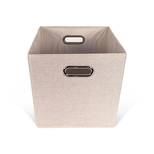 Cube Tweed Storage Bin - John Louis Home - Closet Bins