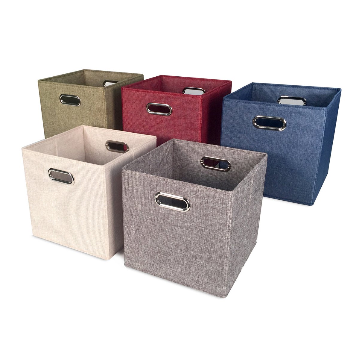 Cube Tweed Storage Bin - John Louis Home - Closet Bins