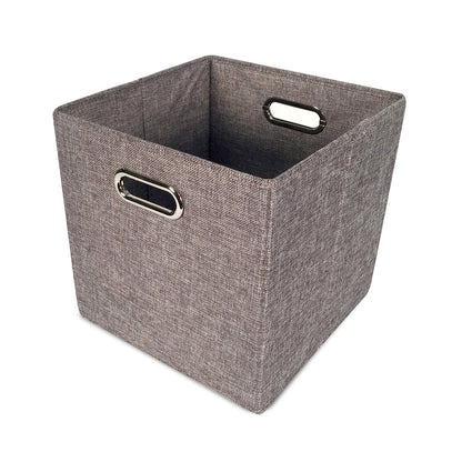 Cube Tweed Storage Bin - John Louis Home - Closet Bins