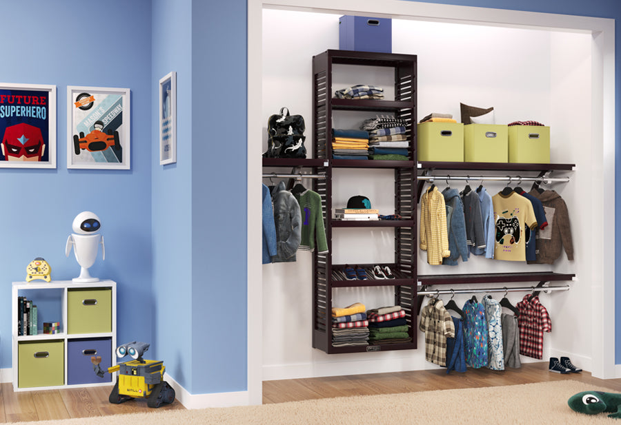 espresso kids reach in closet system design