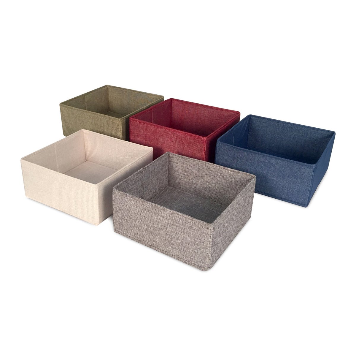 Half Cube Tweed Storage Bin - John Louis Home - Closet Bins