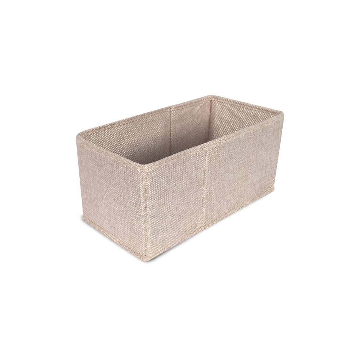 Half Rectangle Tweed Storage Bin - John Louis Home - Closet Bins