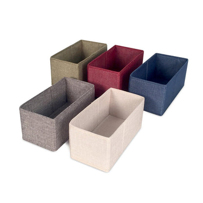 Half Rectangle Tweed Storage Bin - John Louis Home - Closet Bins