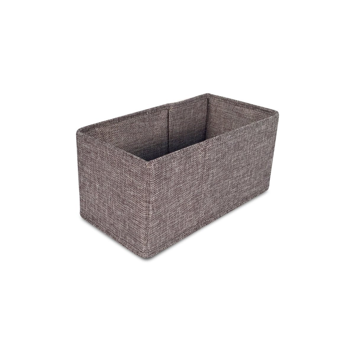 Half Rectangle Tweed Storage Bin - John Louis Home - Closet Bins