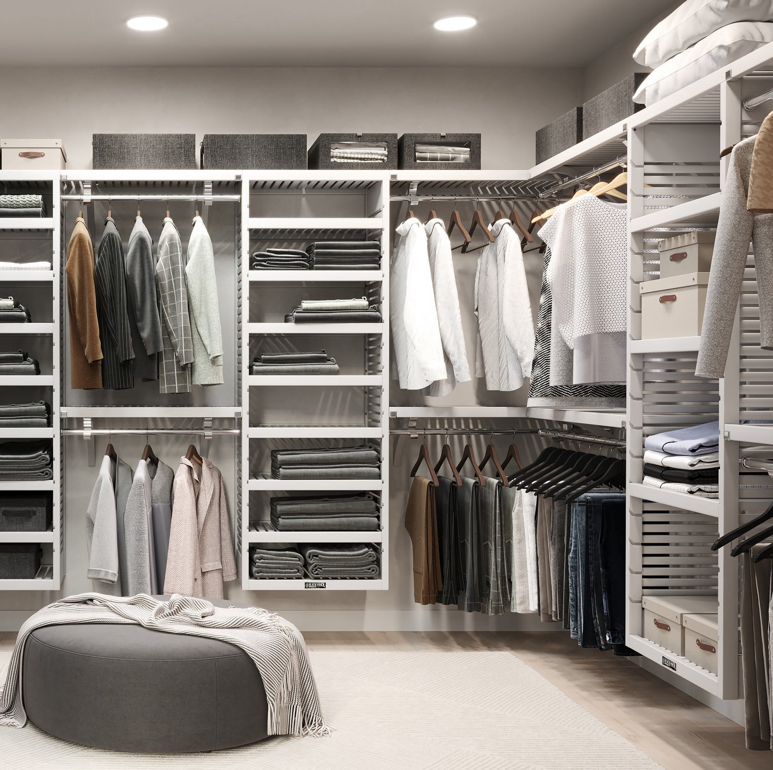 large walk in closet system comparison