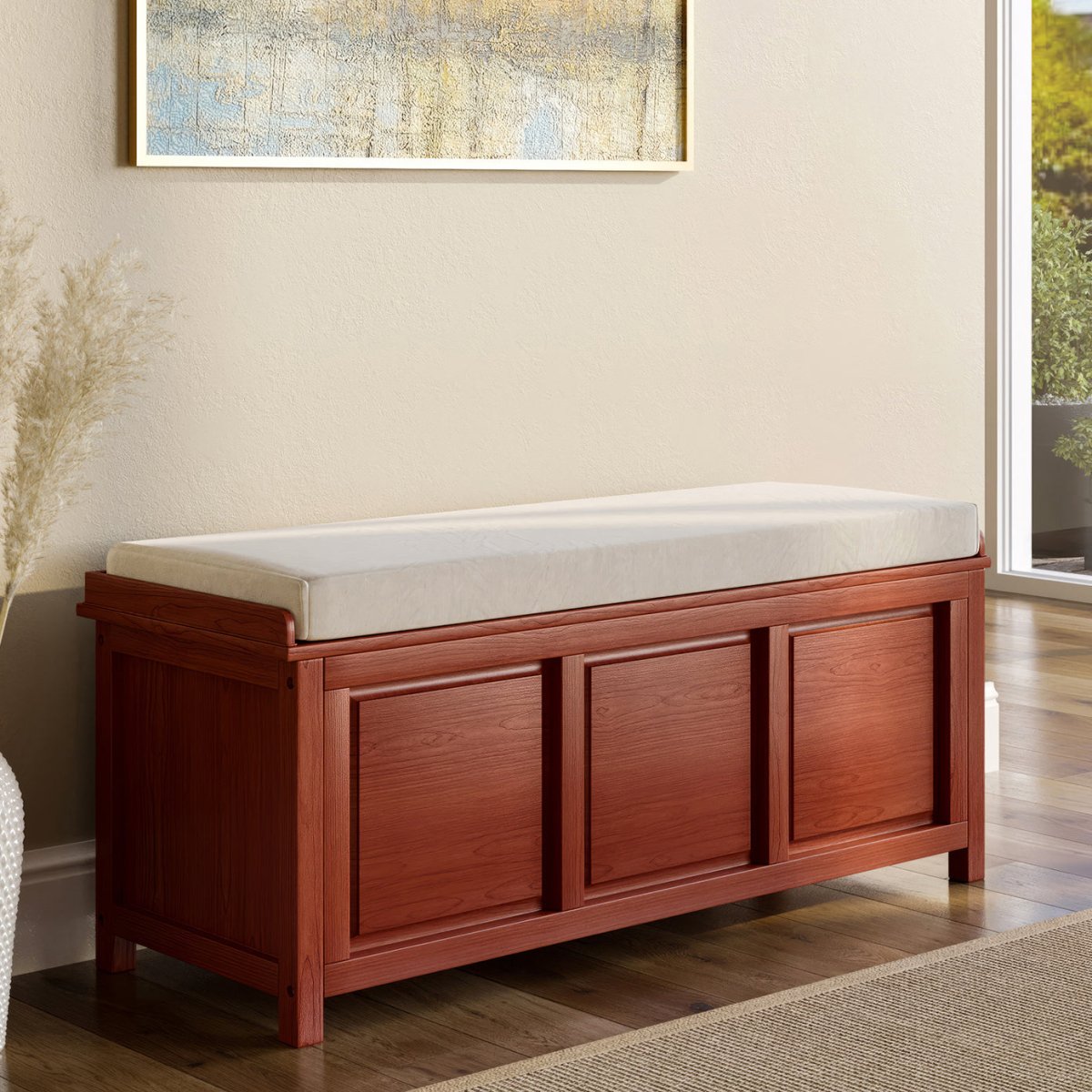 Solid Wood Open Top Storage Bench - John Louis Home - Storage & Entryway Benches