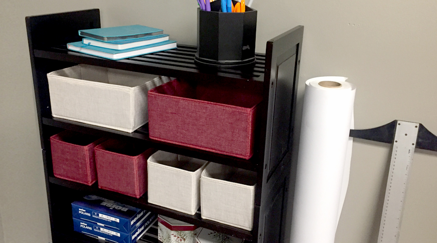 Stackable storage racks provide easy access to your supplies