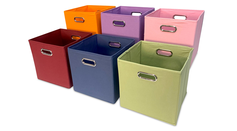 organizer your craft supplies by storage bin color