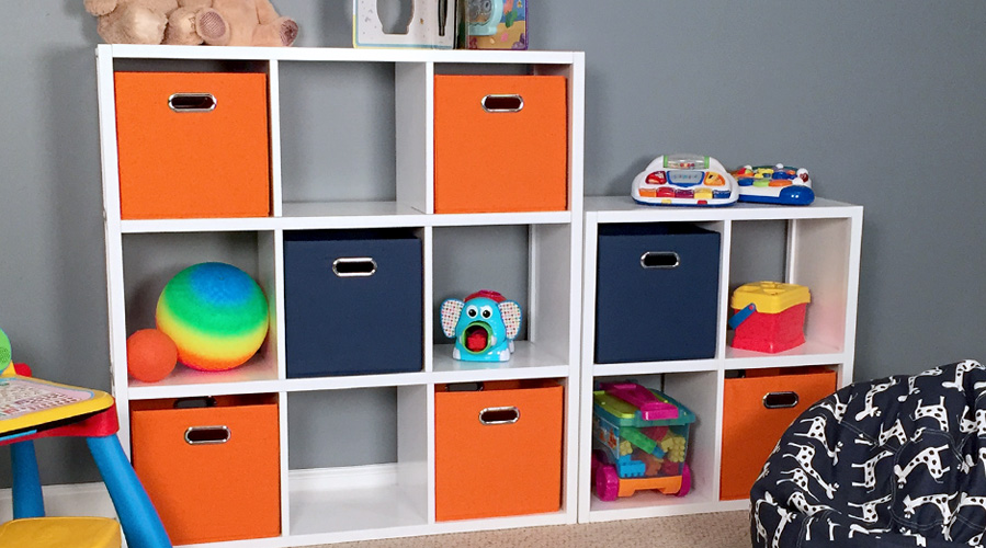 Use John Louis Home storage cubes to organizer kids playrooms