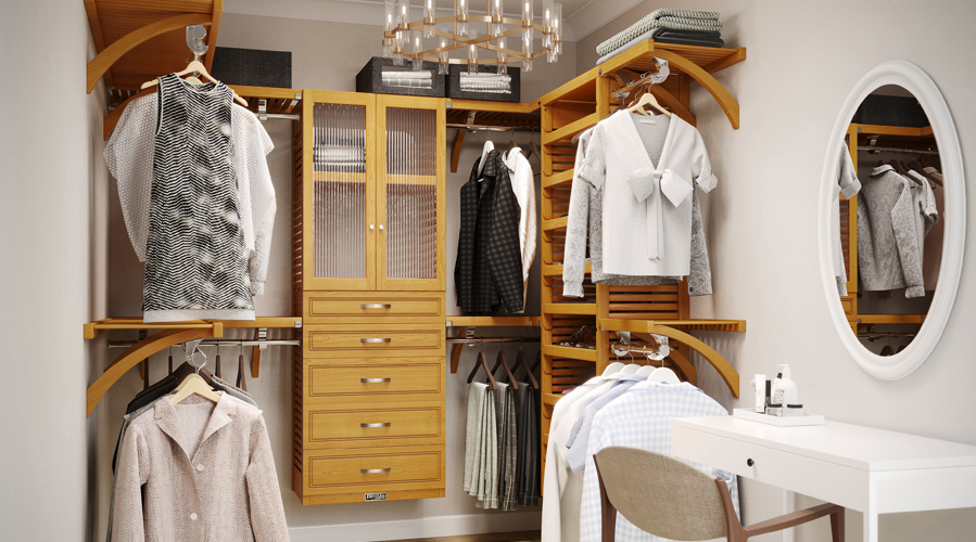 Using solid wood drawers in your master closet