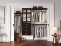 John Louis Home closet organizer in bedroom closet with  4 drawers and glass doors