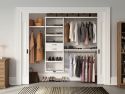 John Louis Home shaker closet organizer in bedroom closet with 2 drawers
