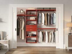 John Louis Home closet organizer with 2 drawers in bedroom closet