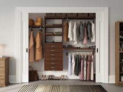 John Louis Home closet organizer in bedroom closet with 6 drawers