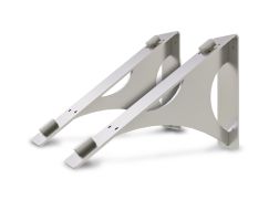 Pair of John Louis Home angle shoe shelf brackets displayed on white background