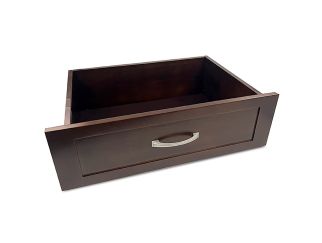 A solid wood John Louis Home 16in. deep drawer with a shaker styled drawer face featuring a felt bottom shown on a white background