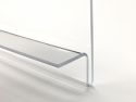 Close up of the bottom detail of the John Louis Home clear shelf divider