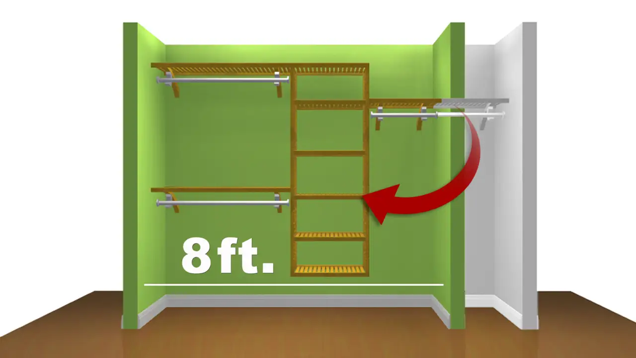 Video of how to a John Louis Home cut to fit closet organizer system works